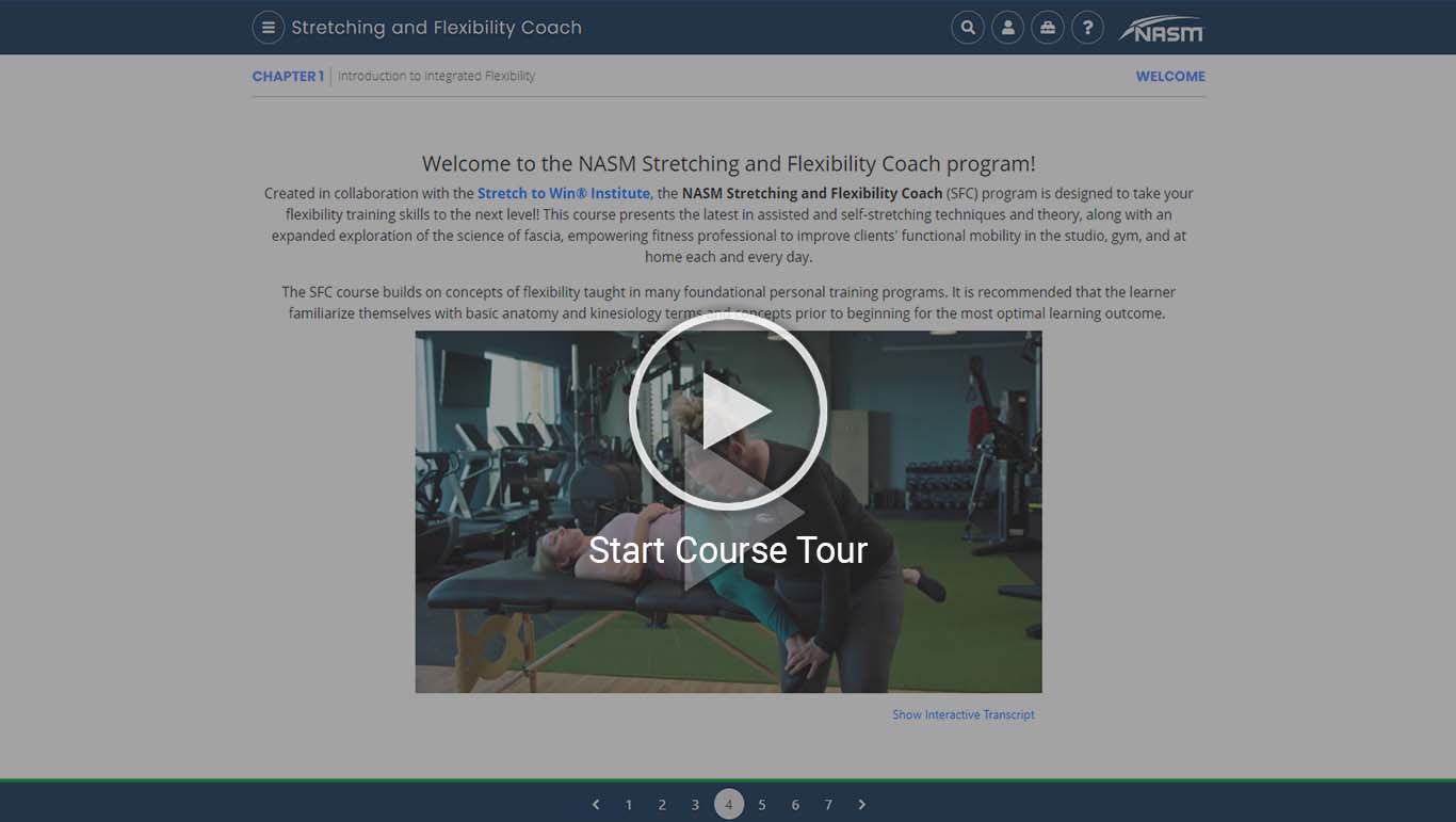 Stretching and Flexibility Coach begin page