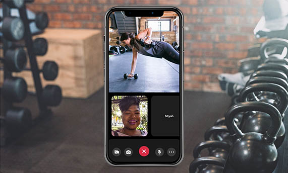 personal trainer app with built-in video sessions